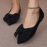 Aria | Pointed Flats – Bow Accent for a Chic Finish