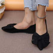 Aria | Pointed Flats – Bow Accent for a Chic Finish