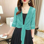 Radiant Lace-Up Cardigan - Sheer Elegance by BIANCA - Lizabella Fashion