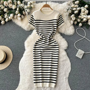 Amaya | Lightweight and Stylish Knitted Striped Dress