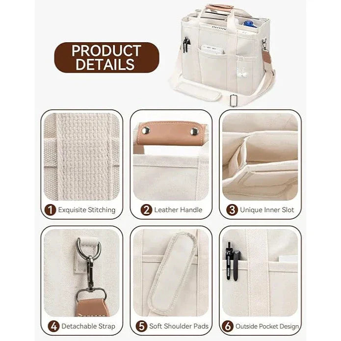 Sven | Canvas Crossbody Messenger Travel Bag with Multi-Pockets