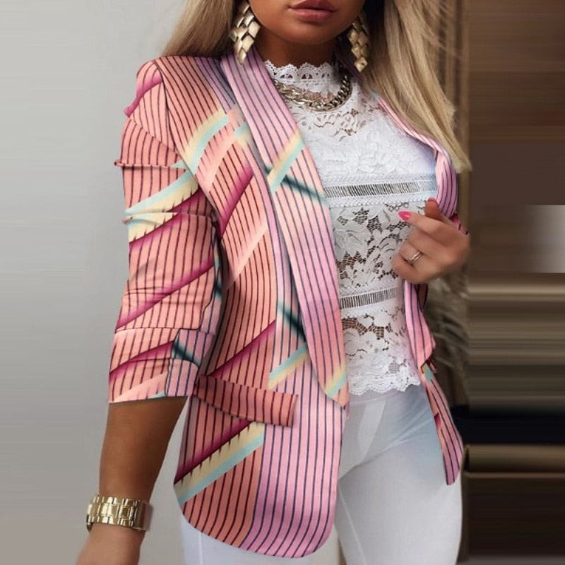 Thanea | Women's Long Sleeve Tie Dye Blazer