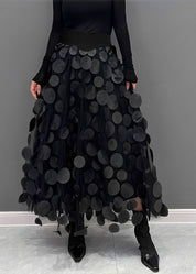 LAURA | Black Skirt with Dots