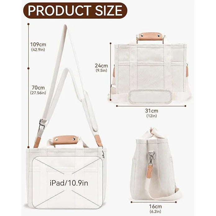 Sven | Canvas Crossbody Messenger Travel Bag with Multi-Pockets