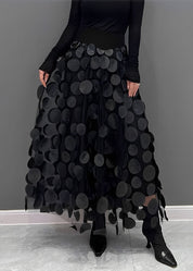LAURA | Black Skirt with Dots