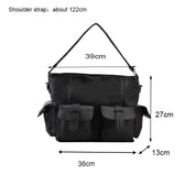 Jayceon | Large Capacity Punk Motorcycle Leather Crossbody Messenger Bag
