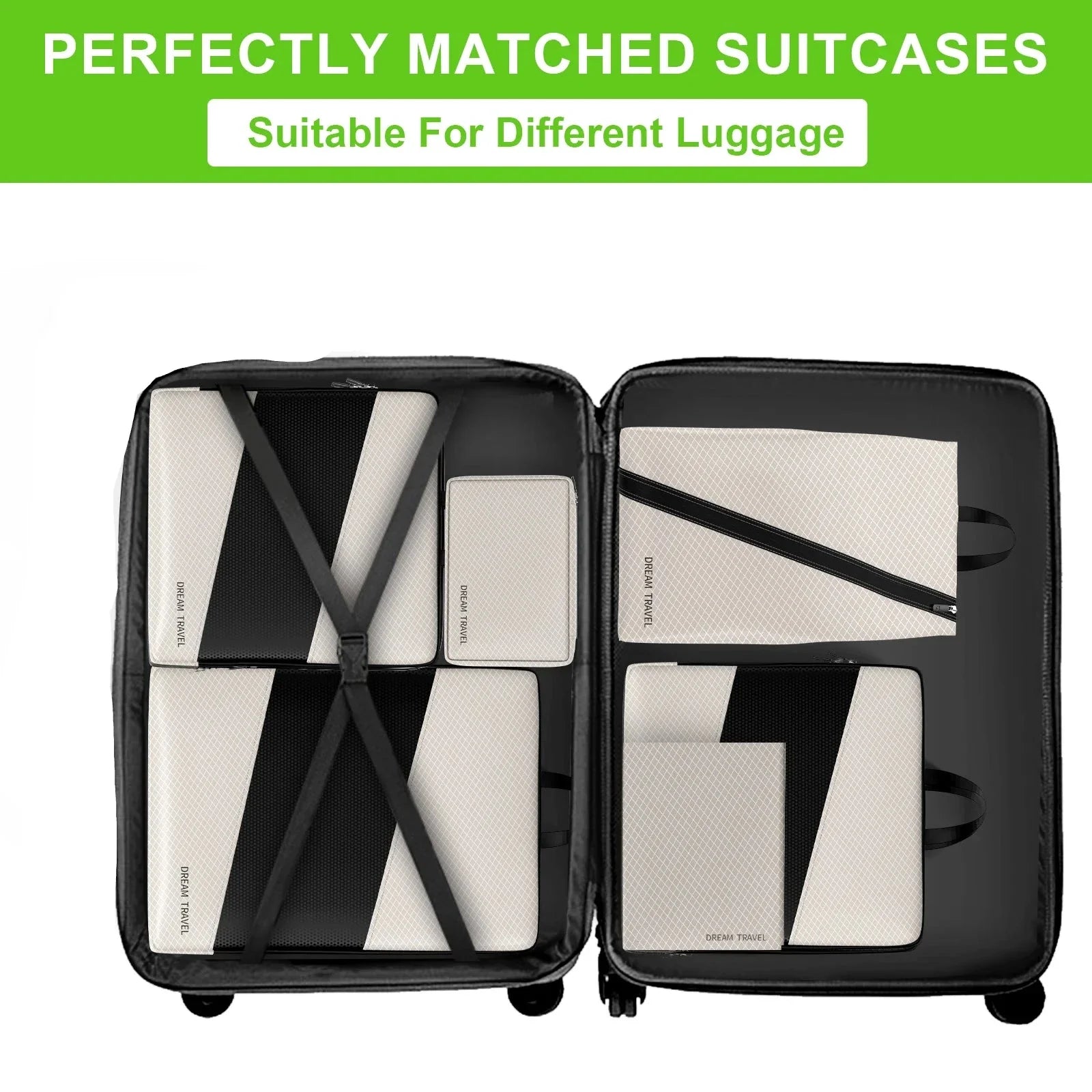 Ashlynn | 6 Pack Compression Packing Cubes Travel Organisers