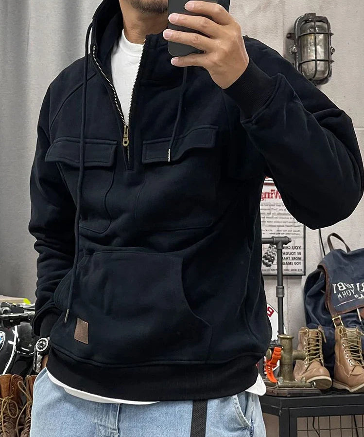 SAM | Warm Winter Fleece Hoodie with Pockets - Lizabella Fashion