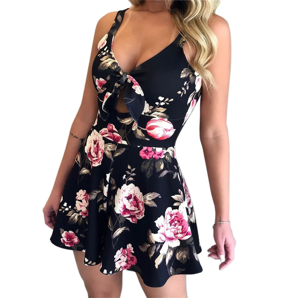 Stylish Summer Jumpsuit with Elegant Bow by PACHA - Lizabella Fashion
