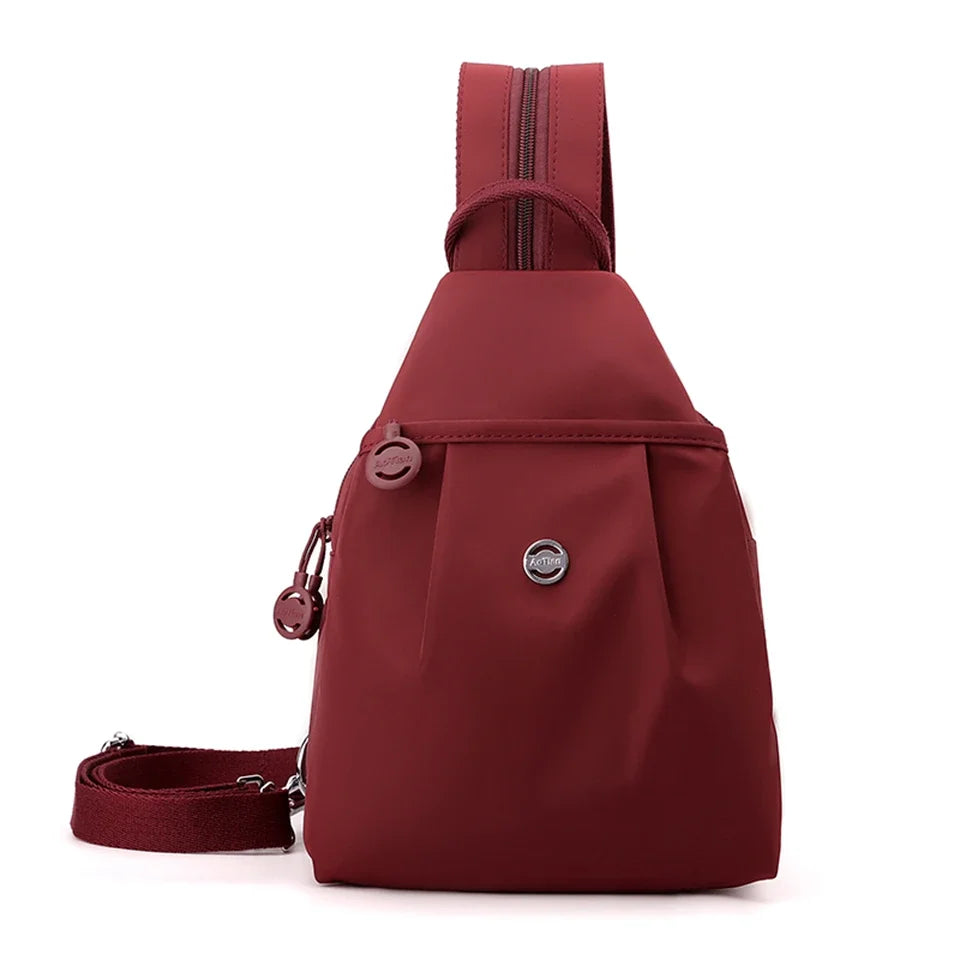 Amayah | Water-Resistant Oxford Crossbody Sling Bag Convertible Backpack