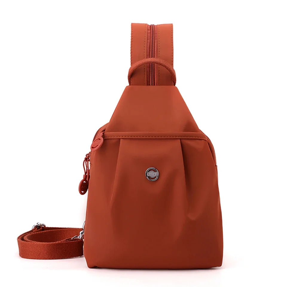 Amayah | Water-Resistant Oxford Crossbody Sling Bag Convertible Backpack