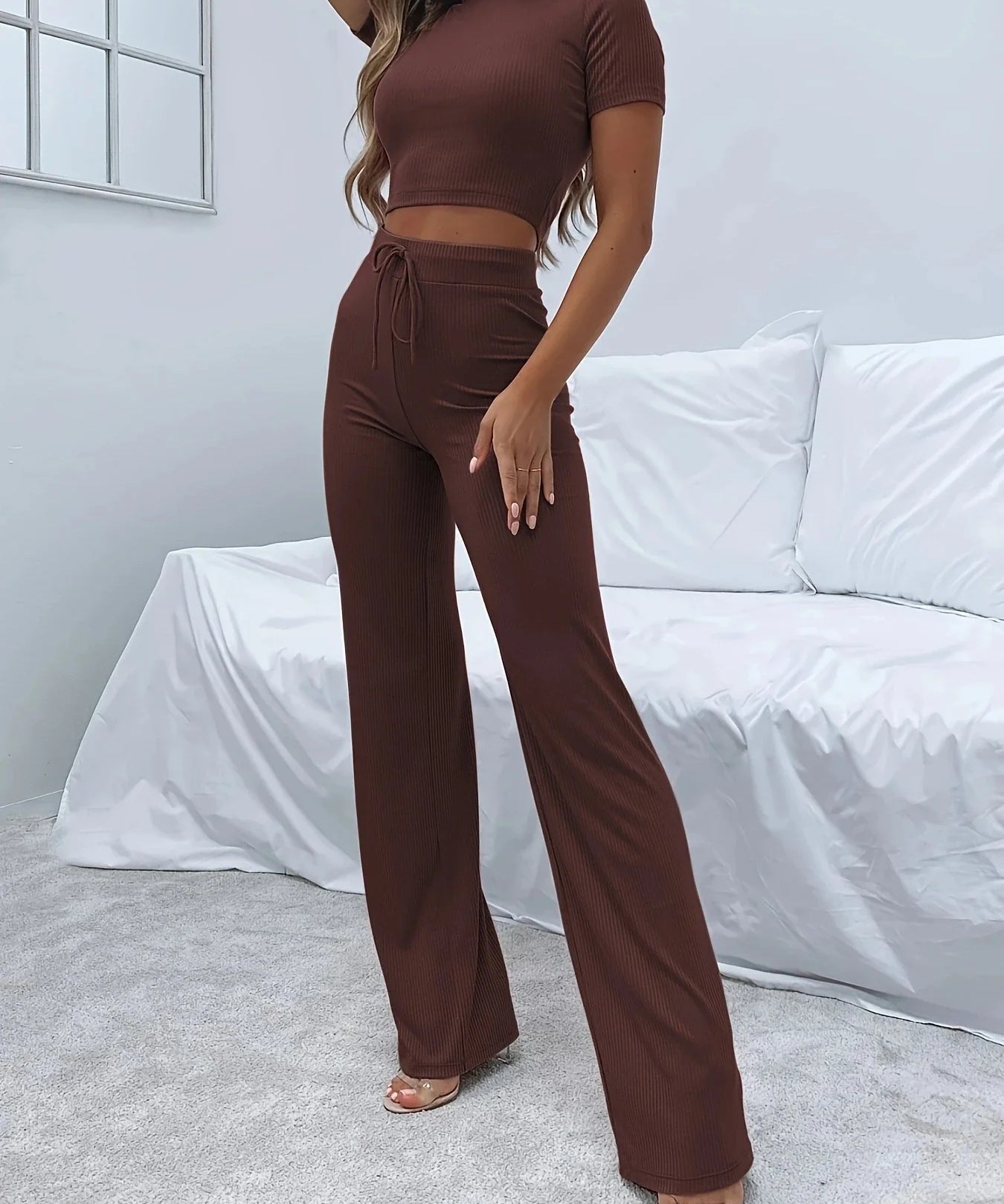 Elevate Your Workout: Women's Two-Piece Casual Yoga Gym Set by Lynette - Lizabella Fashion