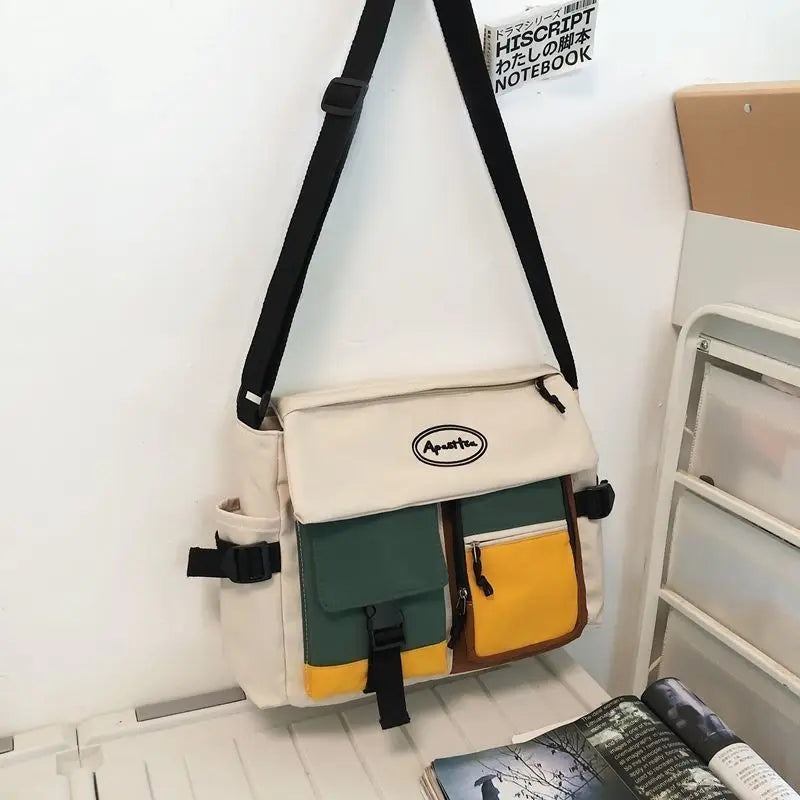 Miguel | Multi-Pocket Waterproof Nylon Crossbody Messenger Bag