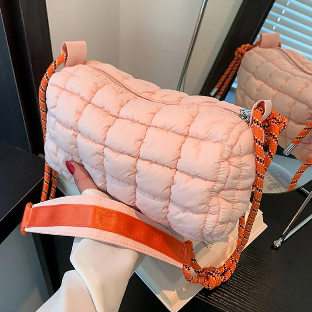 Raegan | Quilted Nylon Waterproof Crossbody Messenger Travel Bag