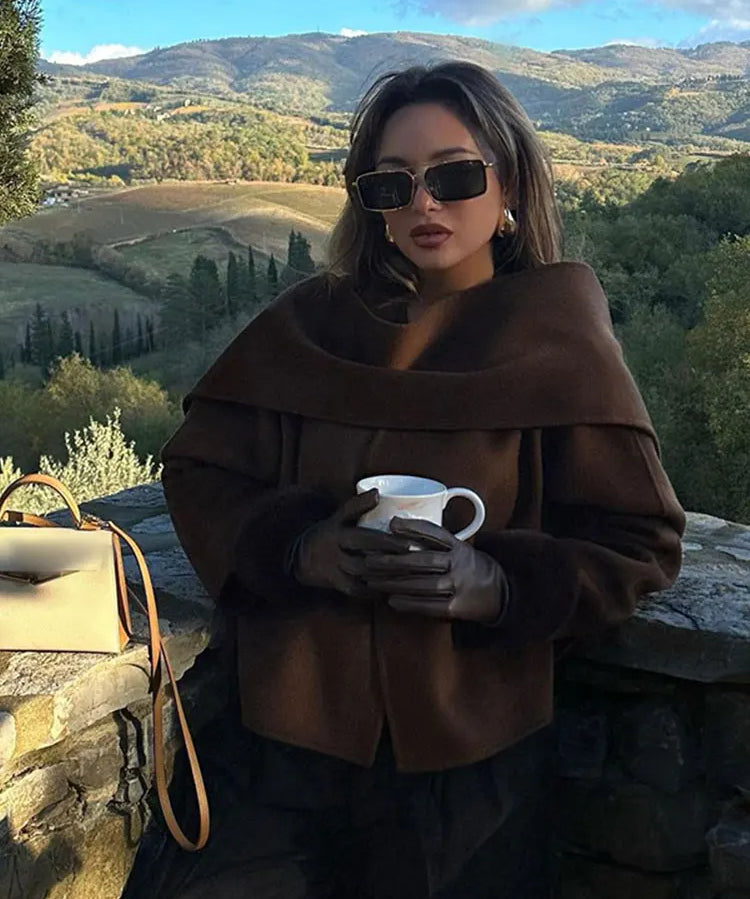 Anne | Elegant Winter Outerwear Chic Jacket with Scarf