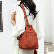 Amayah | Water-Resistant Oxford Crossbody Sling Bag Convertible Backpack