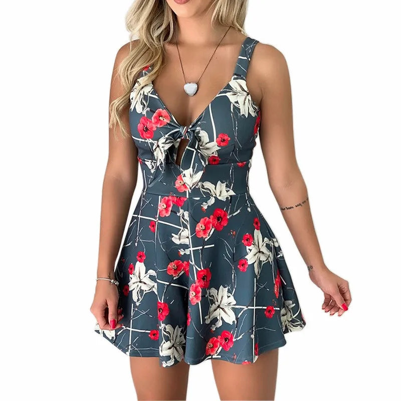 Stylish Summer Jumpsuit with Elegant Bow by PACHA - Lizabella Fashion