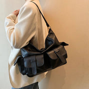 Jayceon | Large Capacity Punk Motorcycle Leather Crossbody Messenger Bag