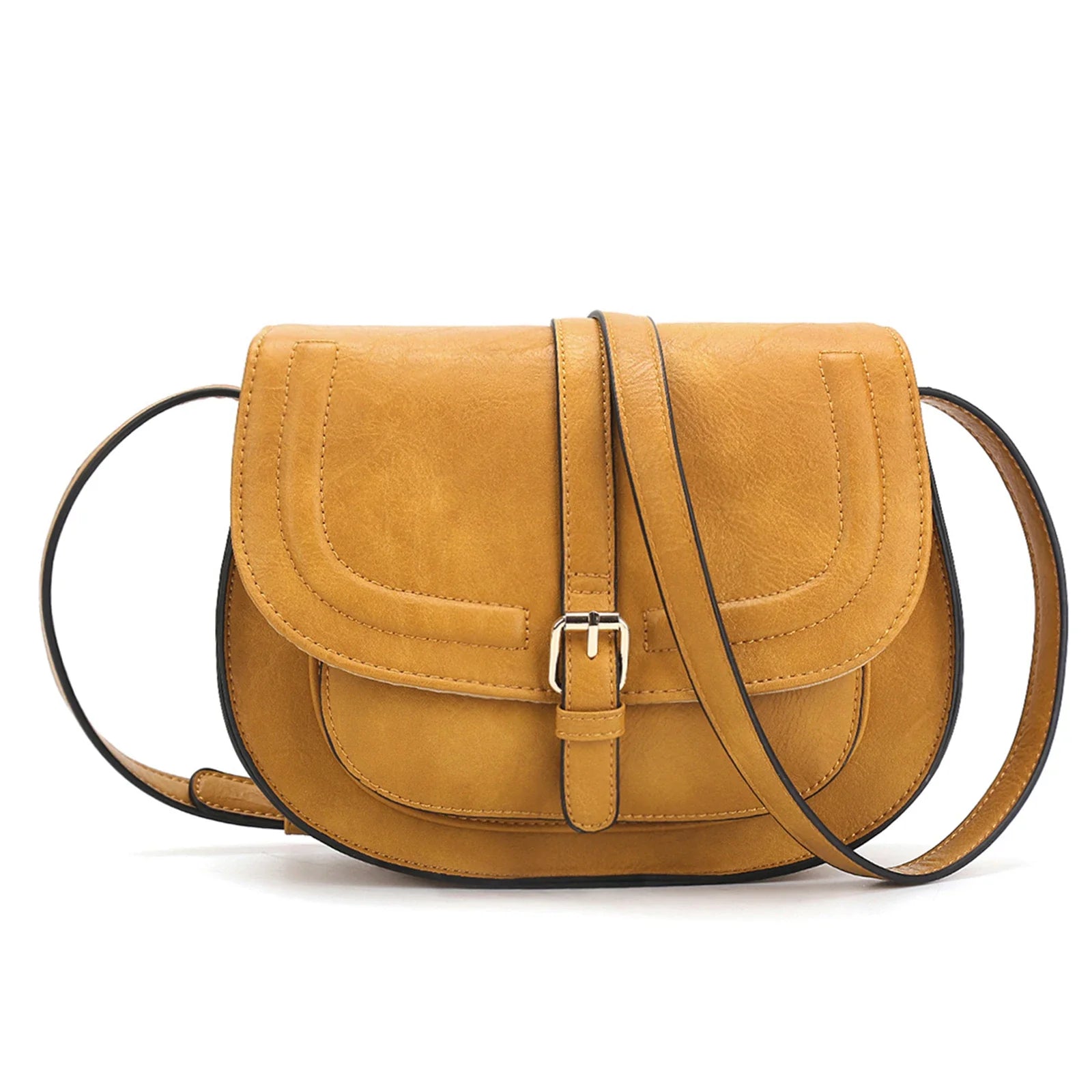 Daniella | Women's Vintage PU Leather Saddle Crossbody Handbag