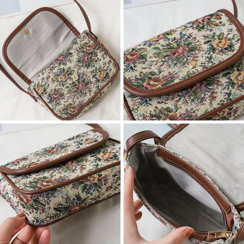 Saige | Women's Embroidered Boho Small Crossbody Sling Bag