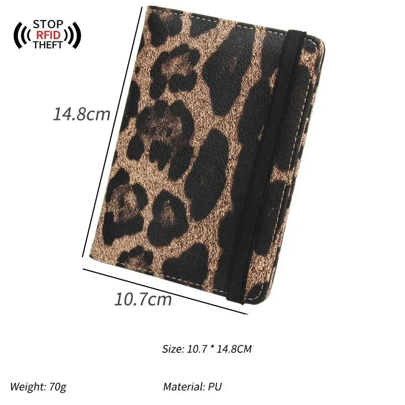 Carly | Lightweight Leopard Print Passport Holder Travel Wallet