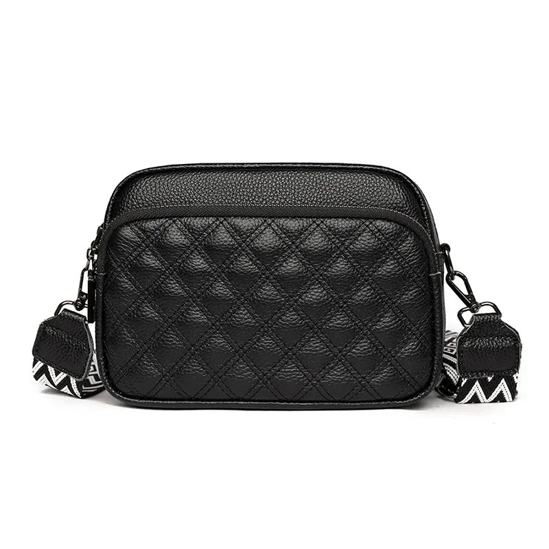 Aleah | Women's Wide Strap Leather Crossbody Bag