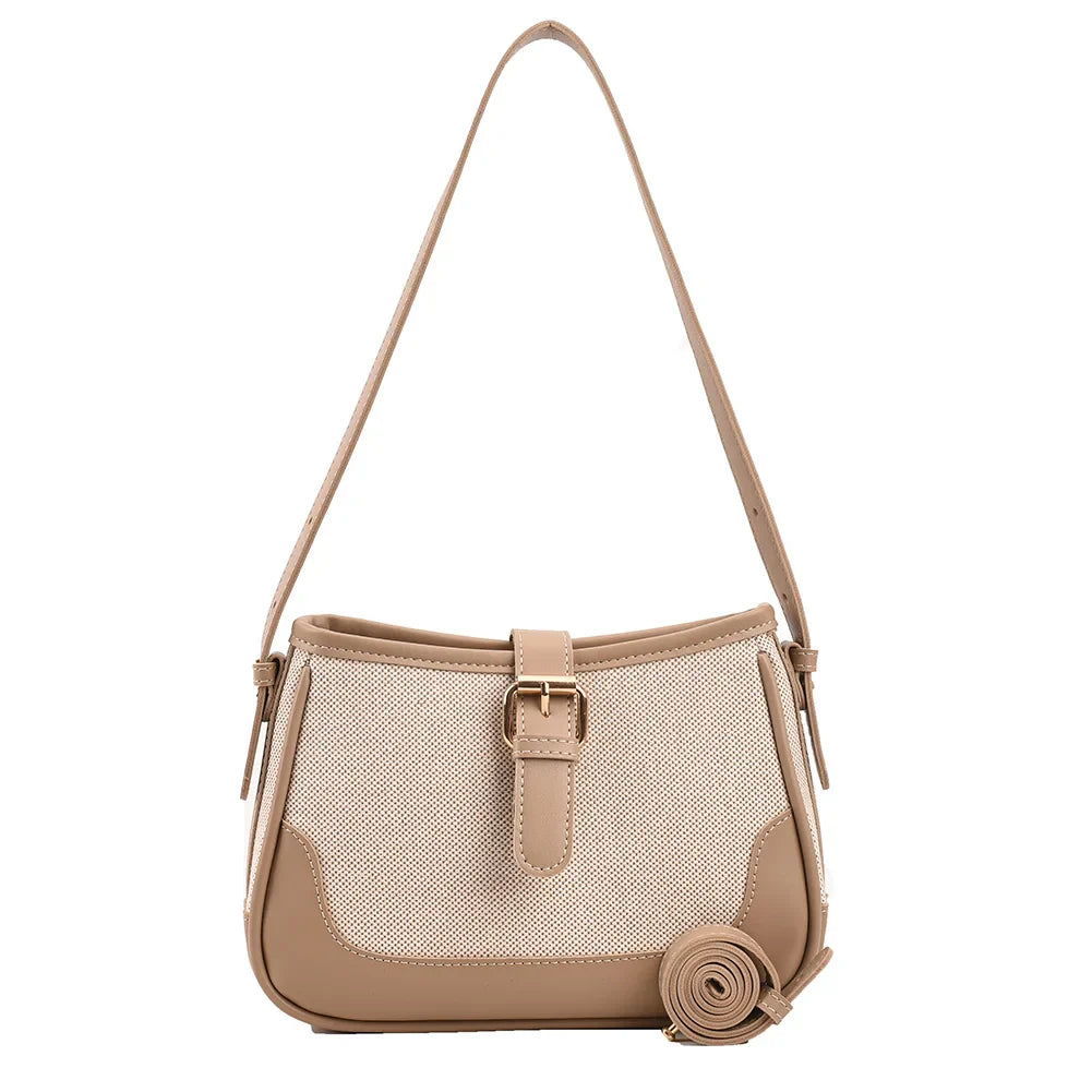 Elora | Women's Leather Color-Block Crossbody Handbag