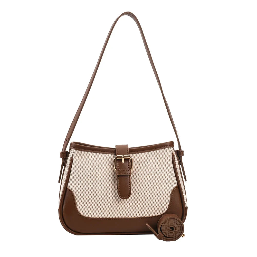 Elora | Women's Leather Color-Block Crossbody Handbag