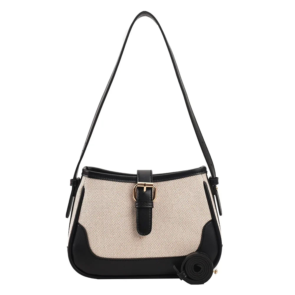 Elora | Women's Leather Color-Block Crossbody Handbag