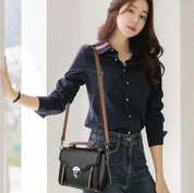 Mallory | Women's Retro Buckle Leather Crossbody Handbag