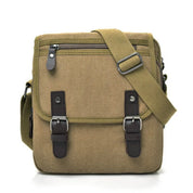 Raul | Small Multi-Pocket Canvas Crossbody Messenger Bag