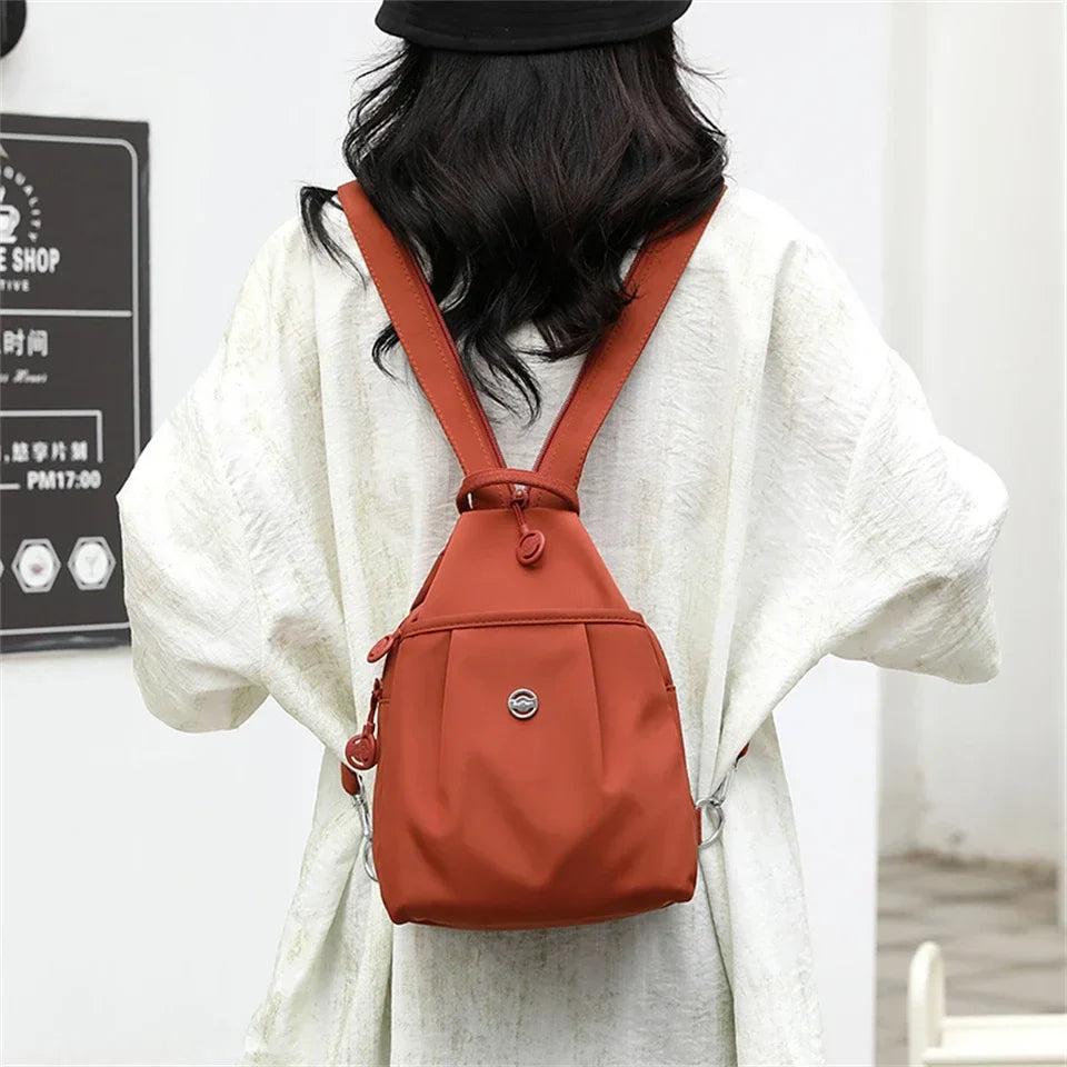 Amayah | Water-Resistant Oxford Crossbody Sling Bag Convertible Backpack