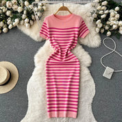 Amaya | Lightweight and Stylish Knitted Striped Dress