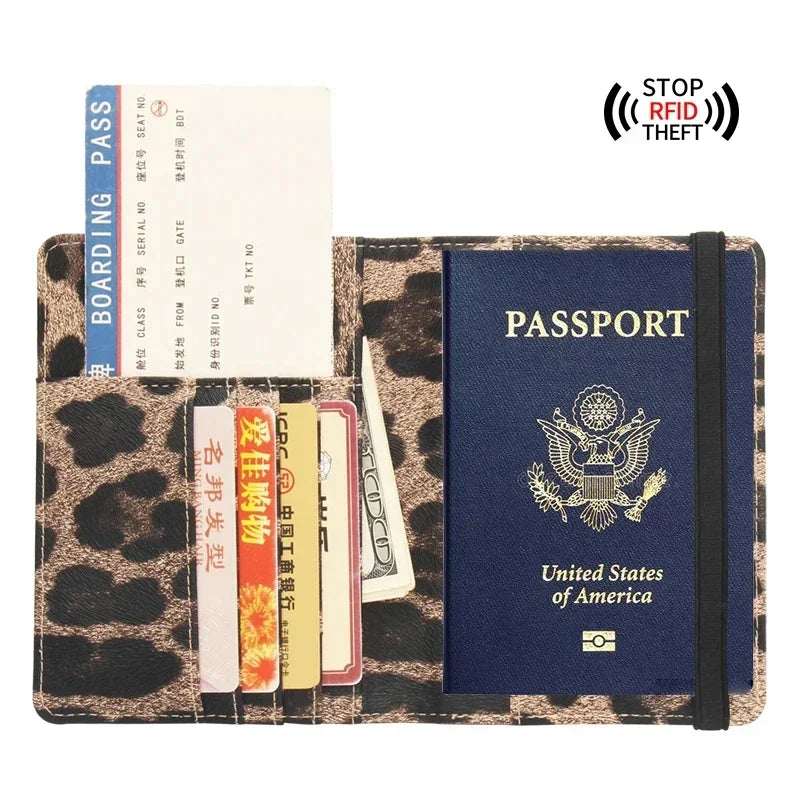 Carly | Lightweight Leopard Print Passport Holder Travel Wallet