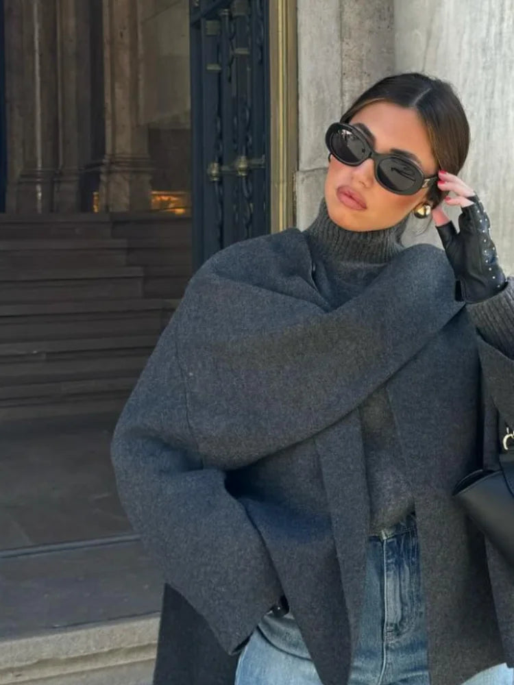 Anne | Elegant Winter Outerwear Chic Jacket with Scarf