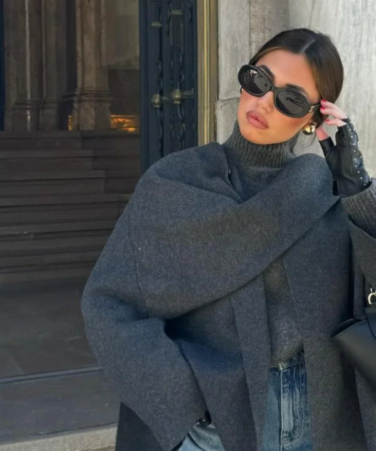 Anne | Elegant Winter Outerwear Chic Jacket with Scarf