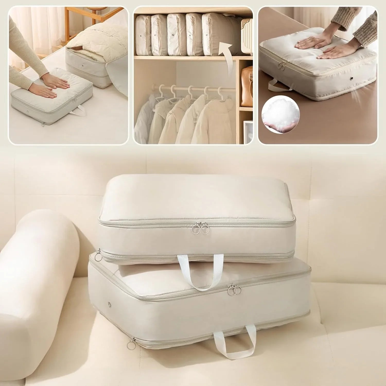 Anais | Ultra Space-Saving Compression Packing Cube for Travel and Bedding Storage