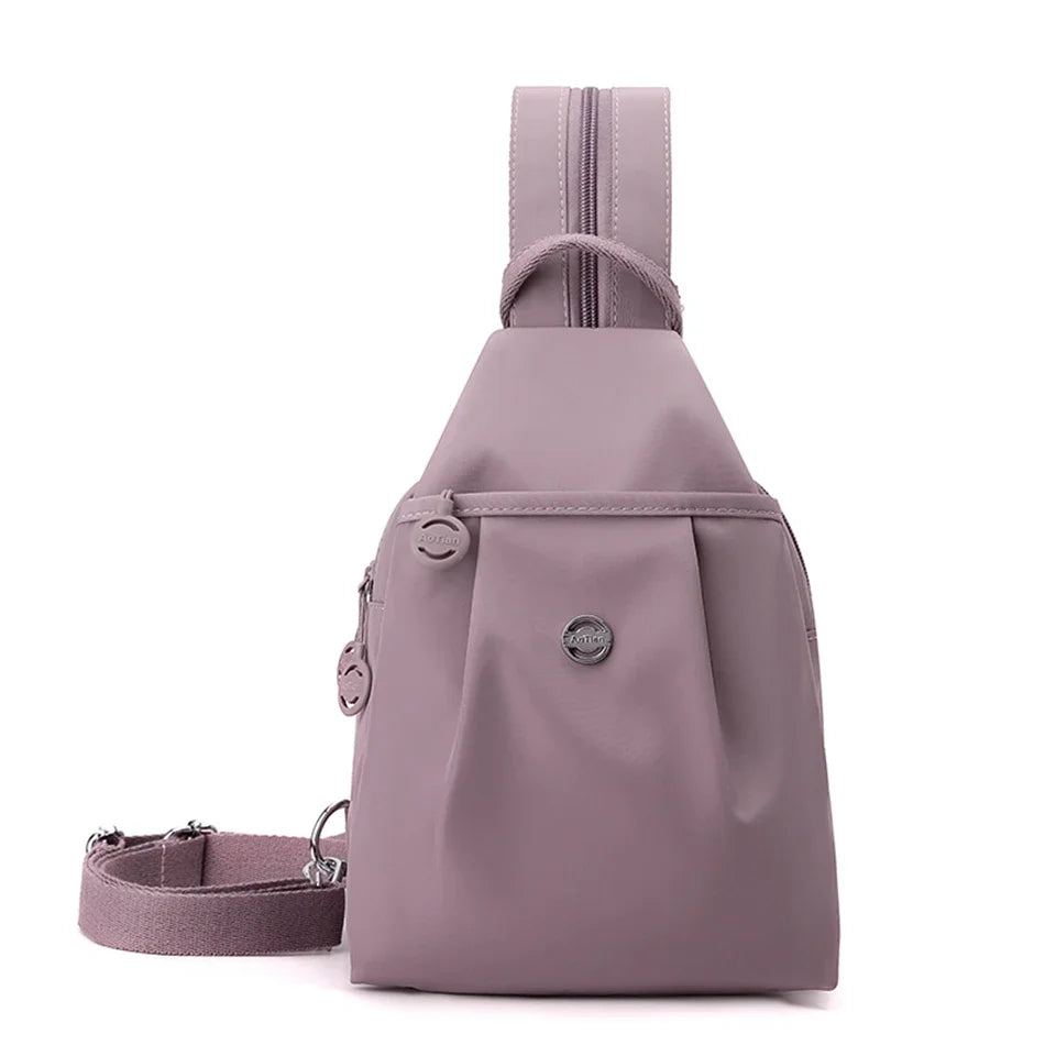 Amayah | Water-Resistant Oxford Crossbody Sling Bag Convertible Backpack