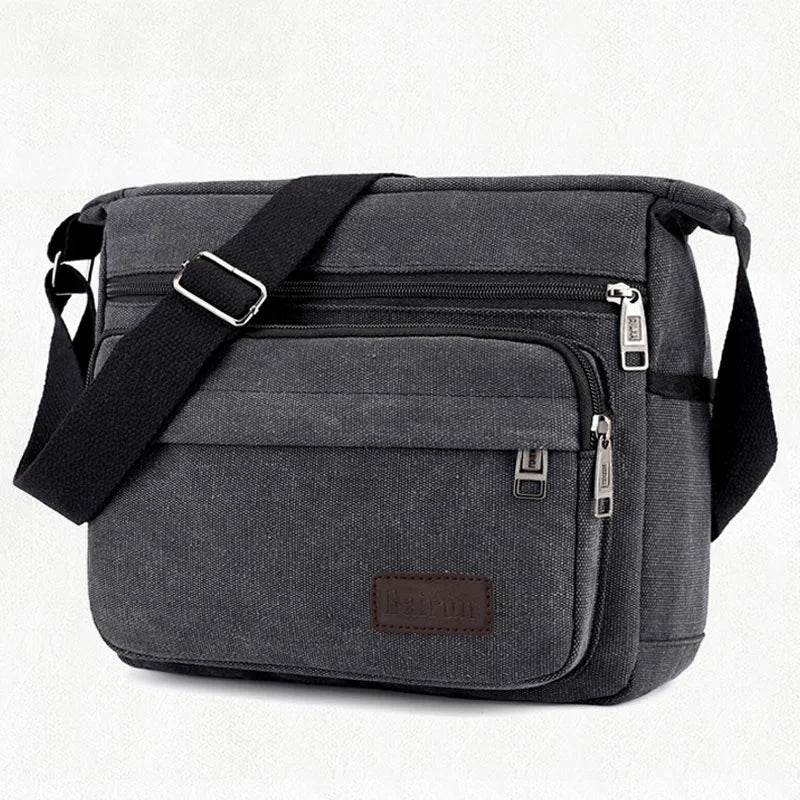Ayden | Multi-Compartment Waterproof Canvas Crossbody Messenger Bag