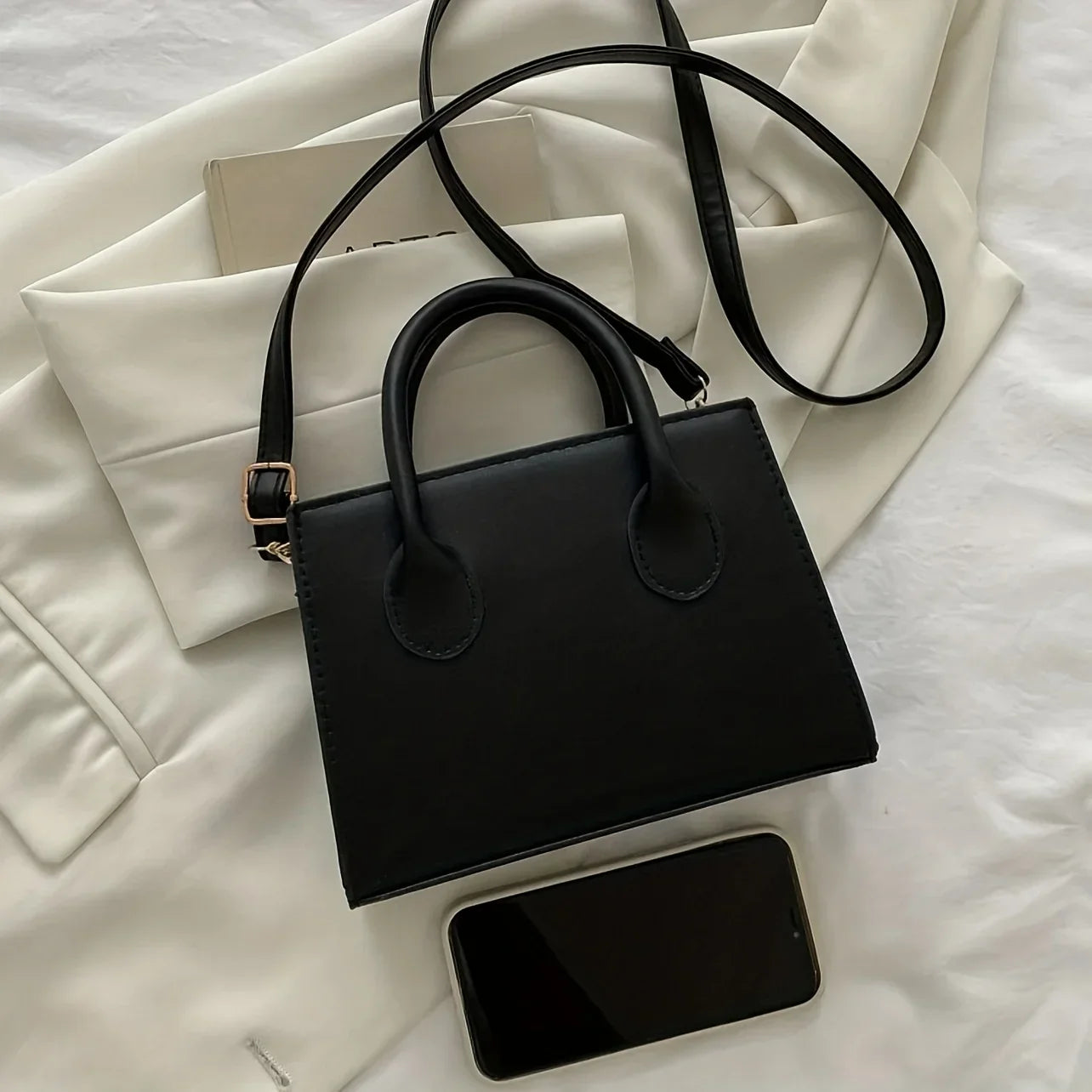Carmen | Women's Minimalist Square Crossbody Leather Handbag