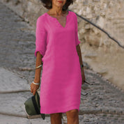 SCARLETT | Chic Summer Mid-Length Dress for Effortless Style
