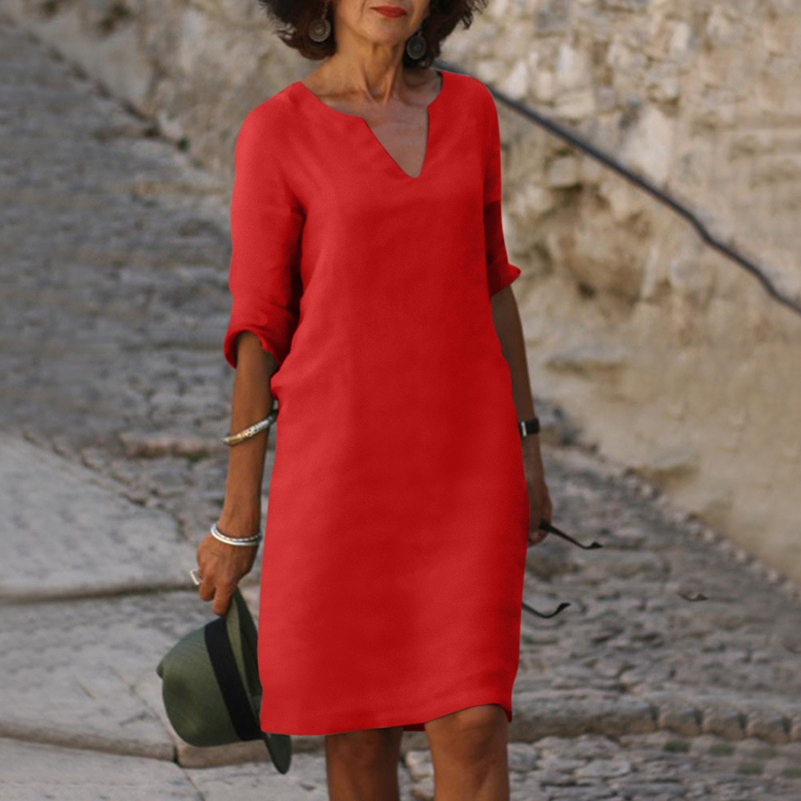 SCARLETT | Chic Summer Mid-Length Dress for Effortless Style