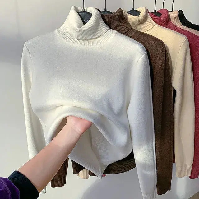 SILVY | Cozy Fleece-Lined Turtleneck Sweater - Lizabella Fashion
