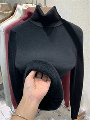 SILVY | Cozy Fleece-Lined Turtleneck Sweater - Lizabella Fashion