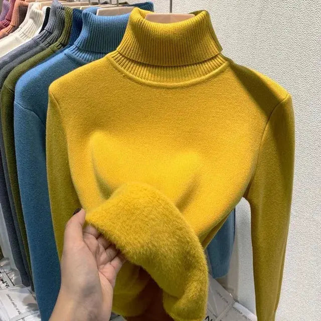 SILVY | Cozy Fleece-Lined Turtleneck Sweater - Lizabella Fashion
