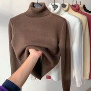 SILVY | Cozy Fleece-Lined Turtleneck Sweater - Lizabella Fashion