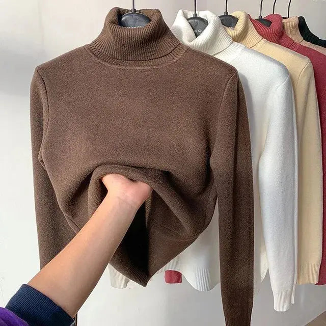 SILVY | Cozy Fleece-Lined Turtleneck Sweater - Lizabella Fashion