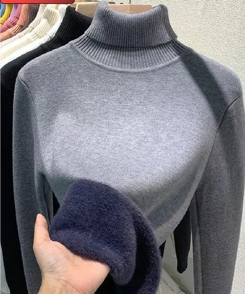 SILVY | Cozy Fleece-Lined Turtleneck Sweater - Lizabella Fashion
