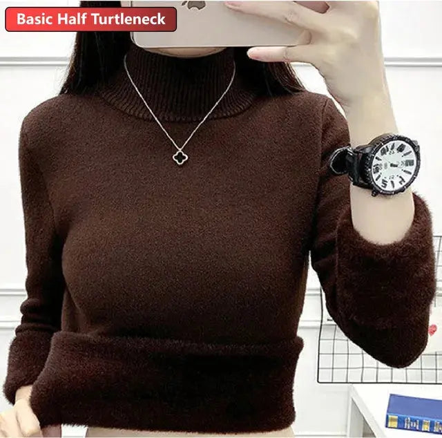 SILVY | Cozy Fleece-Lined Turtleneck Sweater - Lizabella Fashion