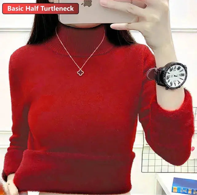 SILVY | Cozy Fleece-Lined Turtleneck Sweater - Lizabella Fashion